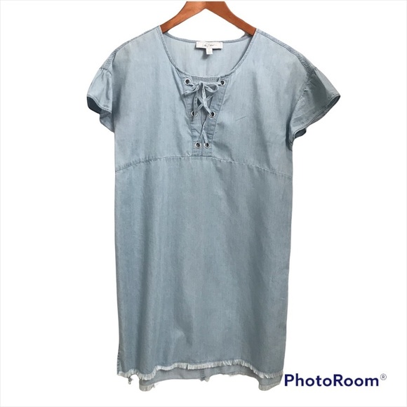 LILY EDELMAN / Blue Chambray Dress Size S - Picture 1 of 11